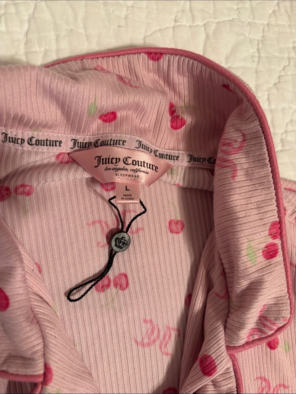 Unbranded Pink‎ Cherry Print Short Pajama Set